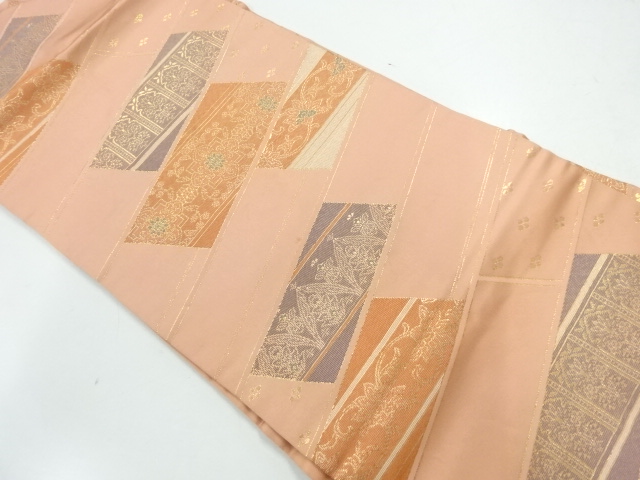 JAPANESE KIMONO / VINTAGE NAGOYA OBI / WOVEN FLOWER SARASA
